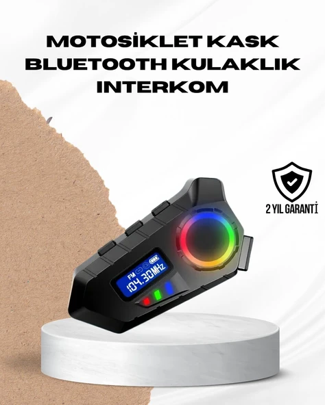 Bluetooth 5.4  İnterkom IP65 Toz ve Su Geçirmez LED Göstergeli ürün görseli 1