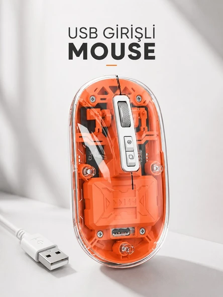 Sessiz Kablosuz USB Girişli Mouse Fare Yüksek Performanslı ürün görseli 1