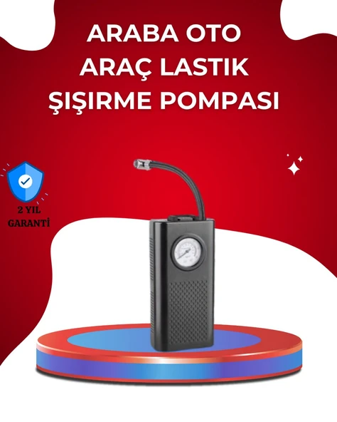 USB Şarjlı Kompakt Elektrikli Hava Kompresörü 3000 mAh ürün görseli 1