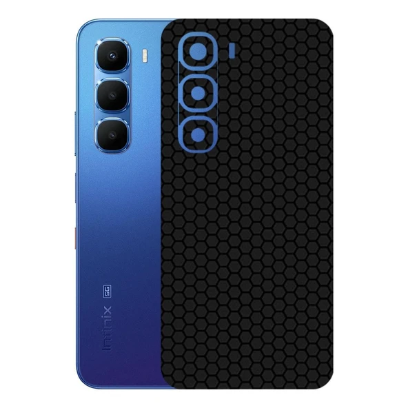 Infinix Hot 60 Pro Plus ile Uyumlu Bumper Serisi Premium Arka Kapak Kaplama(Kenarlar Yoktur!)  Siyah ürün görseli 1