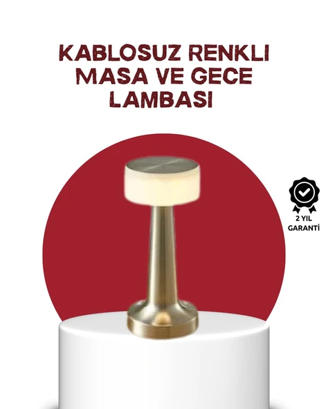 Şarj Edilebilir LED Masa Lambası – USB Girişli, Metal Yapı ürün görseli 1