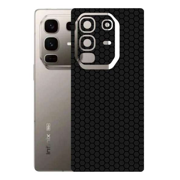 Infinix Note 50 Pro Plus 5G ile Uyumlu Bumper Serisi Premium Arka Kapak Kaplama(Kenarlar Yoktur!)  Siyah ürün görseli 1