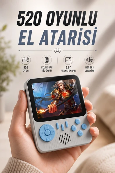 Oyun Konsolu Retro Oyun Konsolu Tv'ye Bağlanabilir Taşınabilir ürün görseli 1