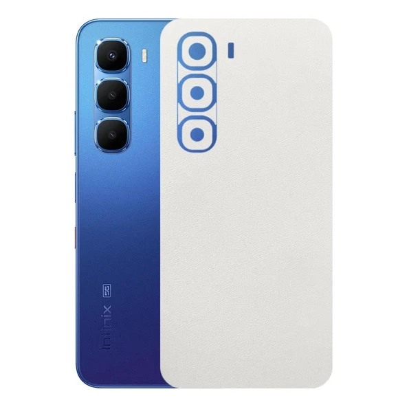 Infinix Hot 60 Pro Plus ile Uyumlu Bumper Serisi Premium Arka Kapak Kaplama(Kenarlar Yoktur!)  Beyaz ürün görseli 1