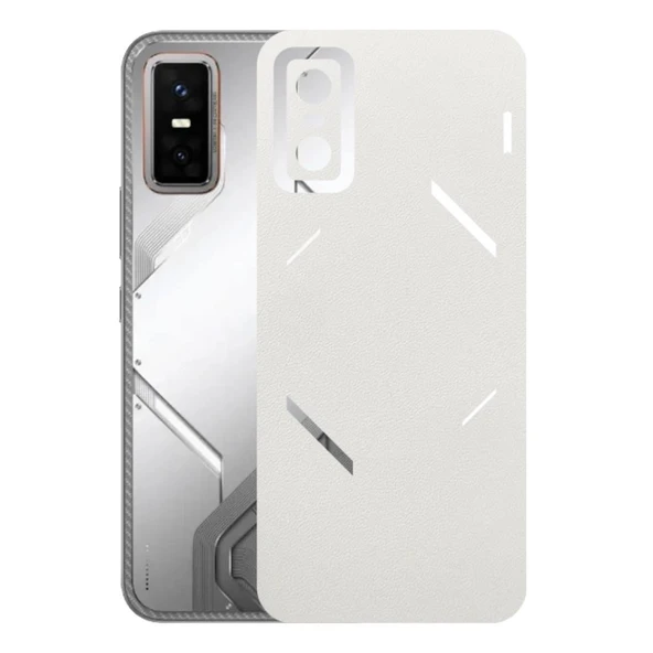 Infinix GT30 Pro 5G ile Uyumlu Bumper Serisi Premium Arka Kapak Kaplama(Kenarlar Yoktur!)  Beyaz ürün görseli 1