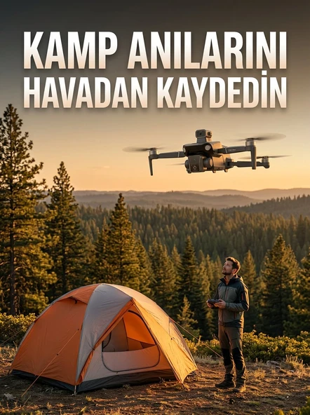 GPS Destekli Katlanabilir Çift Kameralı Drone Ekranlı Kumandalı ürün görseli 1