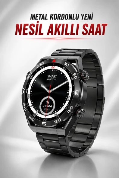 Akıllı Saat Yeni Nesil Bluetooth Bağlantılı Uyku ve Sağlık Takibi NFC ve GPS ürün görseli 1