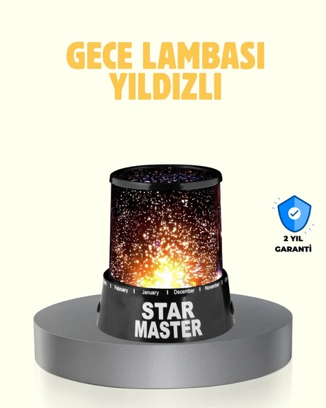 LED Renk Değiştiren Yıldız Projektör Galaxy Efektli Gece Lambası ürün görseli 1