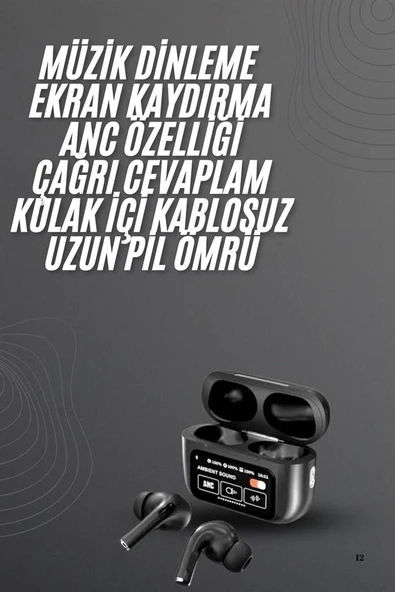 Yeni Nesil Pro Ekranlı Bluetooth Kulaklık 5.0 Bluetooth ürün görseli 1