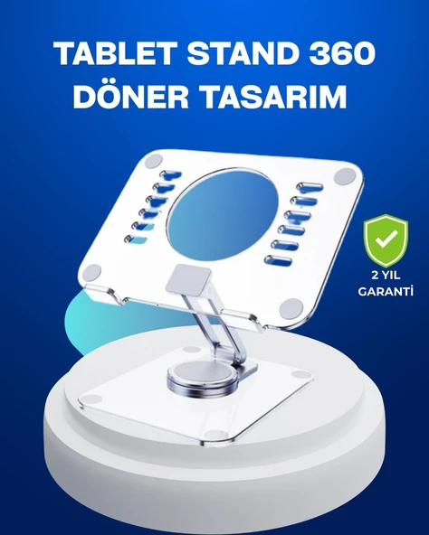 Katlanabilir Tablet Standı Ayarlanabilir Kaymaz Şeffaf Tasarım ürün görseli 1