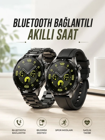 Akıllı Saat Sesli Görüşme, NFC Uyumlu, Bildirim Görme ve Uyku ve Sağlık Takibi ürün görseli 1