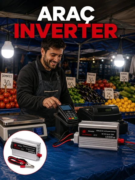 1500W Araç İnvertörü Güçlü Priz Çıkış ürün görseli 1