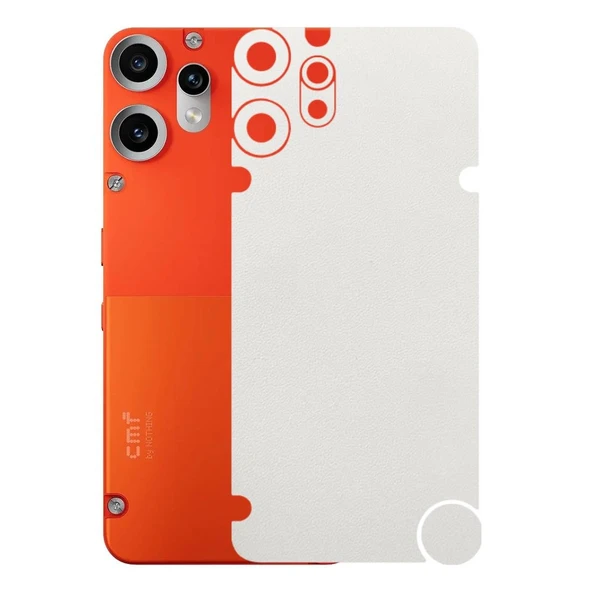 CMF Phone 2 Pro ile Uyumlu Bumper Serisi Premium Arka Kapak Kaplama(Kenarlar Yoktur!)  Beyaz ürün görseli 1