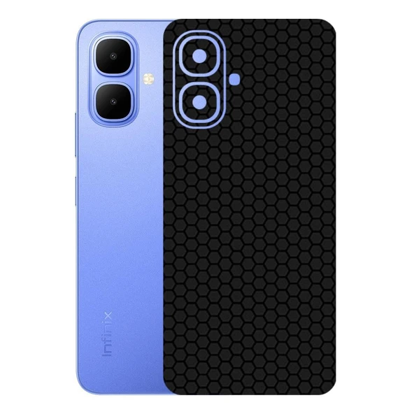 Infinix Smart 10 ile Uyumlu Bumper Serisi Premium Arka Kapak Kaplama(Kenarlar Yoktur!)  Siyah ürün görseli 1