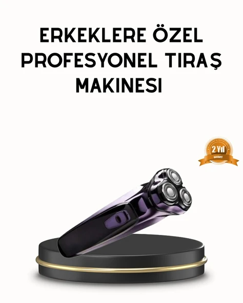 Kompakt Şarjlı Saç Sakal Tıraş Makinesi Kuru Kullanım Özellikli ürün görseli 1