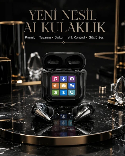 AI Bluetooth Kulaklık Akıllı Dokunmatik Kontrol Özellikli ürün görseli 1