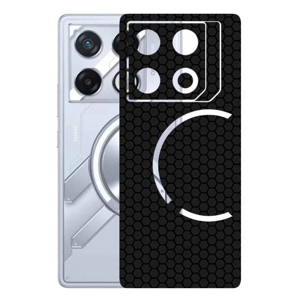 Infinix GT20 Pro 5G ile Uyumlu Bumper Serisi Premium Arka Kapak Kaplama(Kenarlar Yoktur!)  Siyah ürün görseli 1