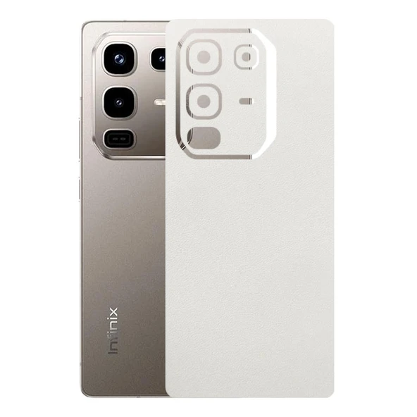 Infinix Note 50 Pro 4G ile Uyumlu Bumper Serisi Premium Arka Kapak Kaplama(Kenarlar Yoktur!)  Beyaz ürün görseli 1