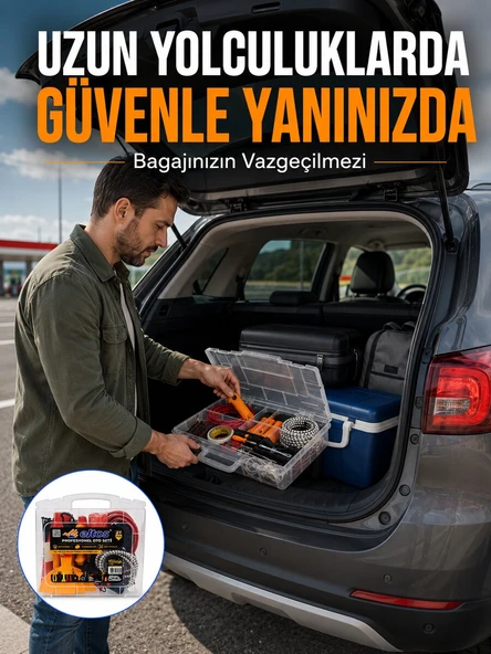 Profesyonel Araç İçi Acil Durum Seti 27 Parça Çok Amaçlı Oto Yardım Çantası ürün görseli 1