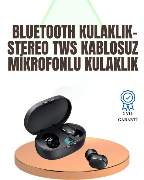 Kablosuz Kulak İçi Bluetooth Kulaklık Stereo Dokunmatik Kontrollü Kulaklık ürün görseli 1