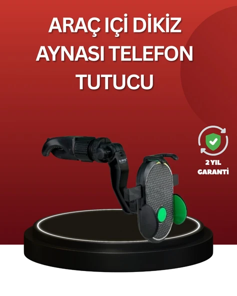 Ayarlanabilir Kıskaçlı Dikiz Aynası Telefon Tutucu Tüm Telefonlarla Uyumlu ürün görseli 1