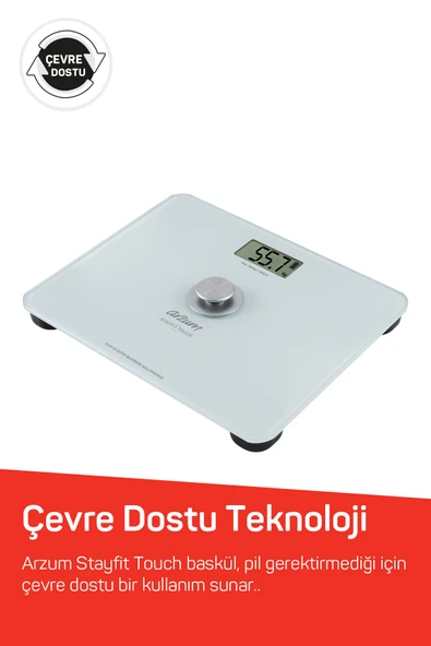 Arzum Stayfit Touch AR5126-0200 Cam Dijital Baskül 4