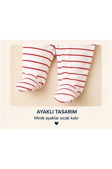 2'li Hastane Çıkışı Bebek Tulum Seti - Şapkalı I Love My Mom Baskılı ürün görseli 1