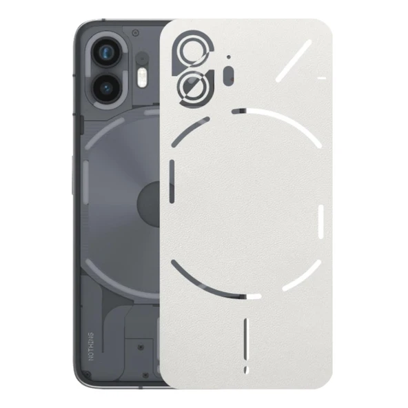 Nothing Phone 2 ile Uyumlu Bumper Serisi Premium Arka Kapak Kaplama(Kenarlar Yoktur!)  Beyaz ürün görseli 1