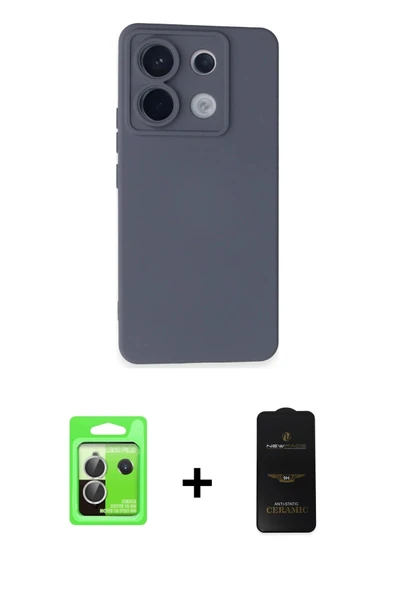 MARSİLYAN™- Redmi Note 13 Pro 5G Kılıf Ahenk Serisi - Siyah 6D Antistatik Mat Seramik Hayalet Nano Ekran Koruyucu + Raze ürün görseli 1