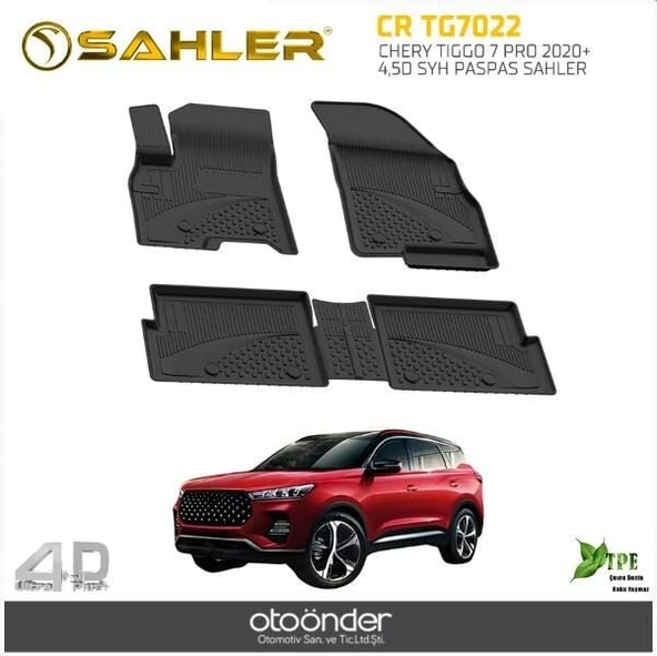 SAHLER PASPAS ARACA ÖZEL CHERY TIGGO 7 PRO 2020-2024 4,5D SYH ürün görseli 1