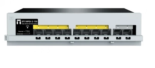 STONET ST110PDI-2-130 10 Port Mbit 8 port poe 130W 2xMbit Uplink Desktop Yönetilemez Metal Kasa Switch ürün görseli 1
