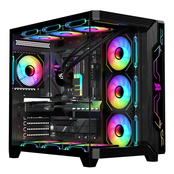 GAMEAGLE STORM BİLGİSAYAR KASASI / 850W + 80 POWER / 360 MM SIVI SOĞUTMA DERECELI  (SİYAH) ürün görseli 1