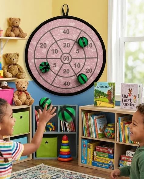 Güvenli Dart Oyunu Cırtlı Toplu Çocuk Oyuncağı Eğlence ve Beceri Seti ürün görseli 1