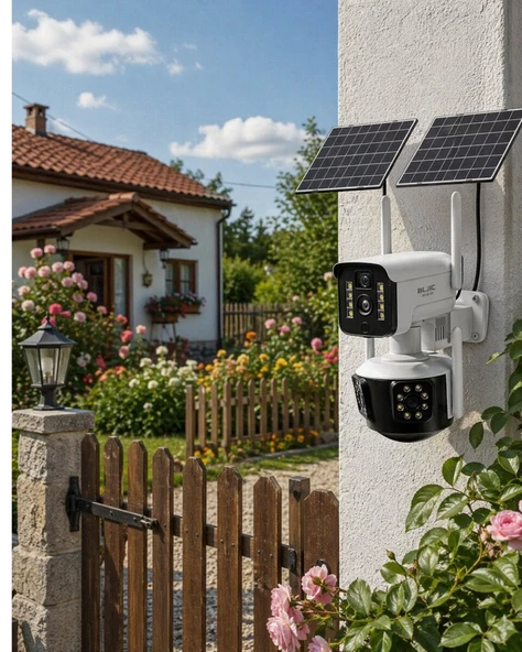Güneş Enerjili Arsa Kamerası 4G SIM Kartlı Gece Görüşlü Solar Kamera 2 Yıl Garantili ürün görseli 1