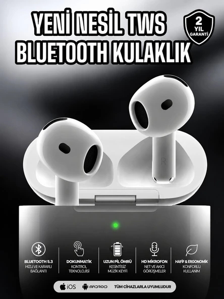 Kablosuz Bluetooth Kulaklık TWS ANC Özelliği Yüksek Ses Kaliteli ürün görseli 1
