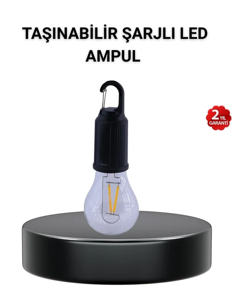 Taşınabilir Şarjlı LED Kamp Lambası – Type-C Girişli ve Kancalı Tasarım ürün görseli 1