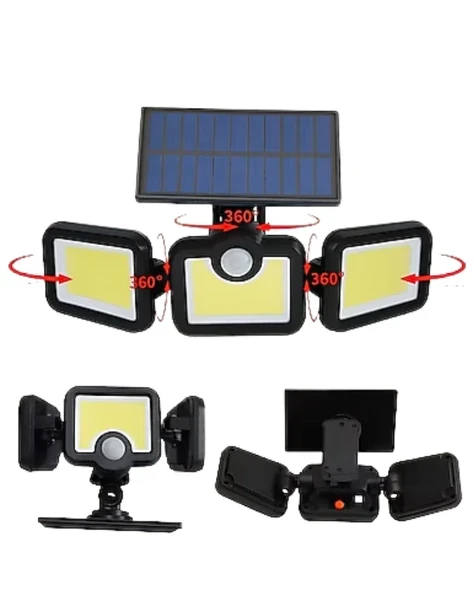 Solar LED Projektör Sensörlü Dış Mekan Güvenlik Lambası - Resim 4