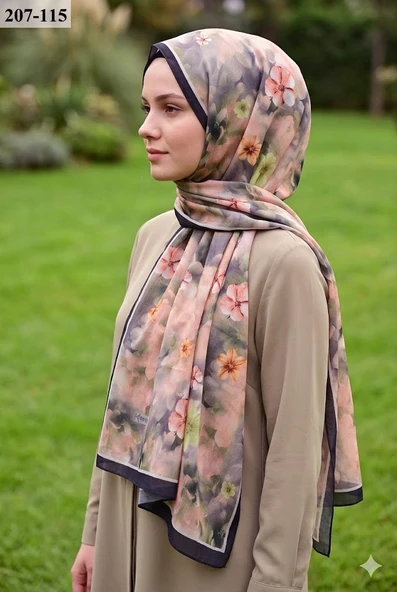 MoonScarf Bambu Kraş Pamuk Şal (Acı Kahve) 207-115 ürün görseli 1