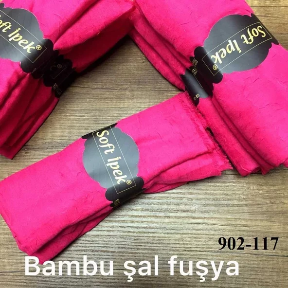 Soft İpek Bambu Pamuk Şal (fusya) 902-117 ürün görseli 1