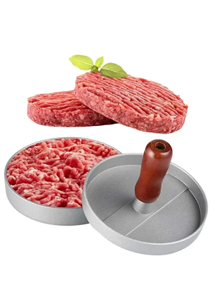 Mucit Home Paslanmaz Çelik Hamburger Köfte Yapma Pres Aparatı Çelik Burger Köfte Kalıbı ürün görseli 1