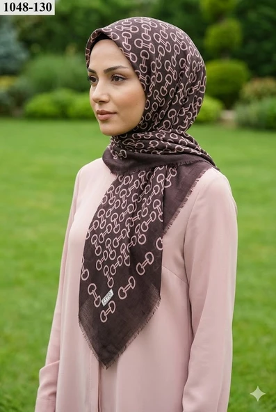 Eyfel Desenli Dimi Pamuk Eşarp 1048-130 ürün görseli 1