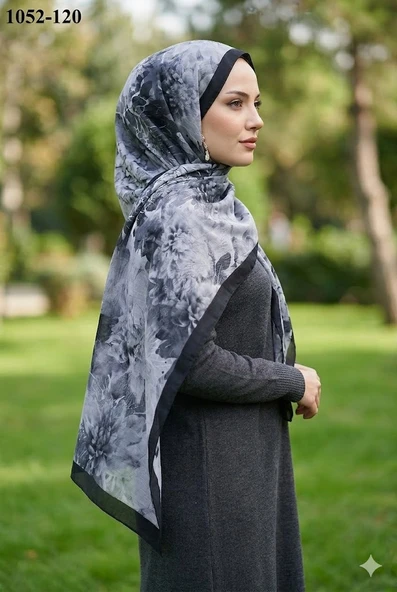 MoonScarf Bambu Kraş Pamuk Şal (Siyah) 1052-120 ürün görseli 1