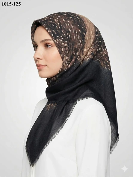 Dolce Cool Desenli Flamlı Pamuk Eşarp 1015-125 ürün görseli 1