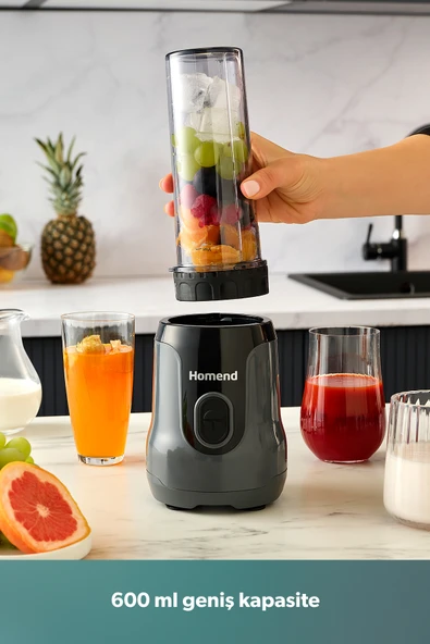 Mixfresh 7026H Kişisel Smoothie Blender Antrasit Siyah - Resim 4