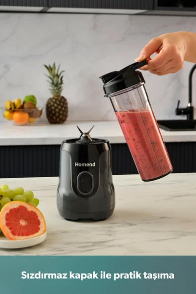 Mixfresh 7026H Kişisel Smoothie Blender Antrasit Siyah - Resim 6