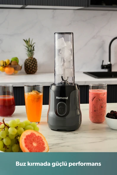 Mixfresh 7026H Kişisel Smoothie Blender Antrasit Siyah - Resim 5
