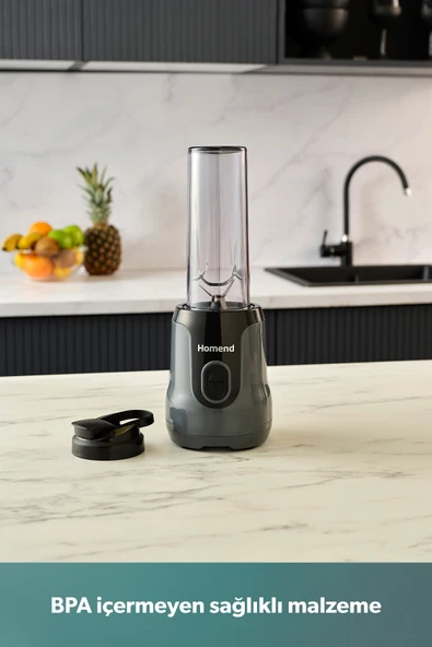 Mixfresh 7026H Kişisel Smoothie Blender Antrasit Siyah - Resim 3
