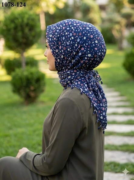Eyfel Desenli Sökme Boncuklu Eşarp 1078-124 ürün görseli 1