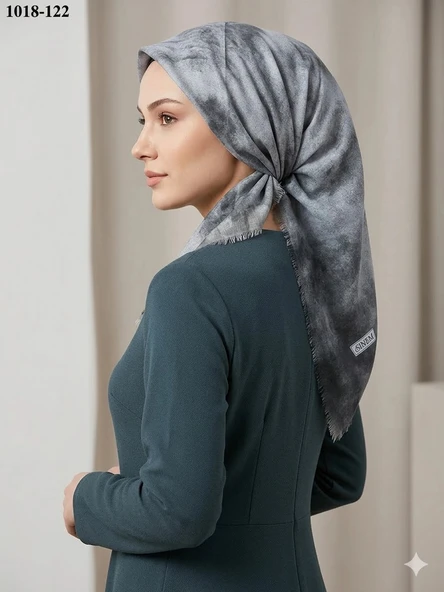 Sinem Desenli Dimi Pamuk Eşarp 1018-122 ürün görseli 1