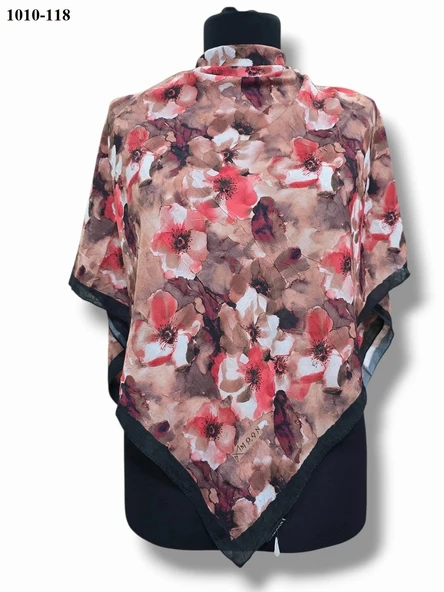 MoonScarf Desenli Bambu Pamuk Eşarp 1010-118 - Resim 2